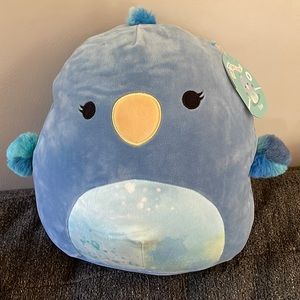 NWT Squishmallow Zipp the Blue Parrot 12”